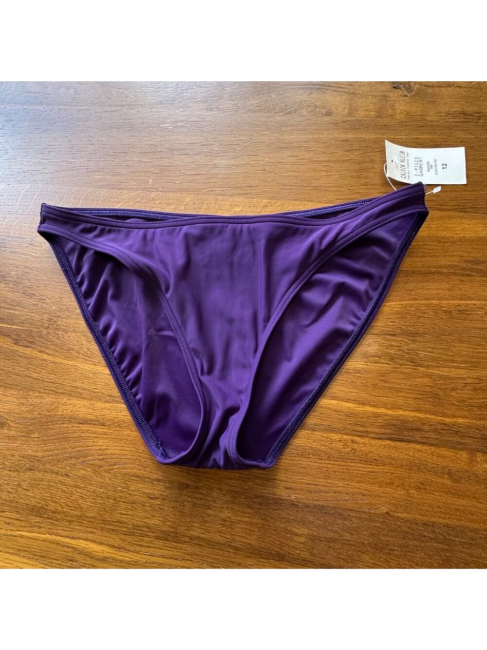 CALVIN KLEIN Tankini Swimsuit Set Womens 12 NEW Purple Two Piece Tank Bikini NWT - Picture 5 of 14